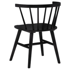 Hamlyn Black 5-piece Round Wood Dining Set - Ornate Home
