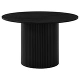 Hamlyn Black 5-piece Round Wood Dining Set - Ornate Home