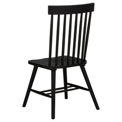Hamlyn Black 5-piece Round Wood Dining Set - Ornate Home