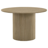 Hamlyn Black/Natural Oak 5-piece Round Wood Dining Set - Ornate Home