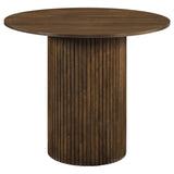 Hamlyn Black/Walnut 5-piece Round Wood Counter Height Dining Set - Ornate Home