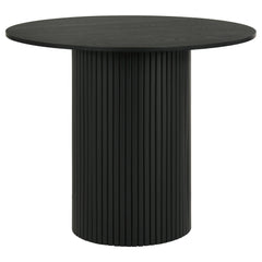 Hamlyn Cream/Black 5-piece Round Wood Counter Height Dining Set - Ornate Home