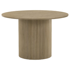 Hamlyn Grey/Natural Oak 5-piece Round Wood Dining Set - Ornate Home