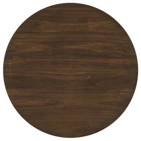 Hamlyn Grey/Walnut 5-piece Round Wood Counter Height Dining Set - Ornate Home