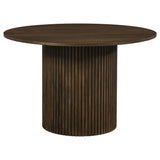 Hamlyn Grey/Walnut 5-piece Round Wood Dining Set - Ornate Home