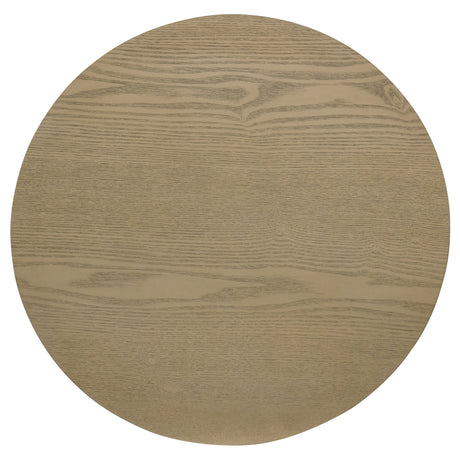 Hamlyn Natural Oak 2-piece Round Fluted Coffee and End Table Set - Ornate Home