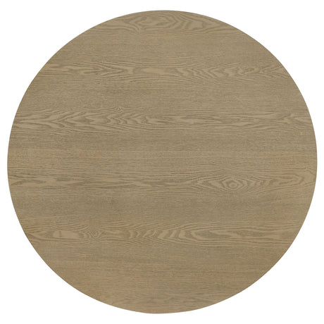 Hamlyn Natural Oak 2-piece Round Fluted Coffee and End Table Set - Ornate Home