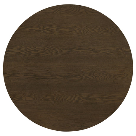 Hamlyn Walnut 2-piece Round Fluted Coffee and End Table Set - Ornate Home