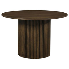 Hamlyn Walnut 43-inch Round Wood Dining Room Table - Ornate Home
