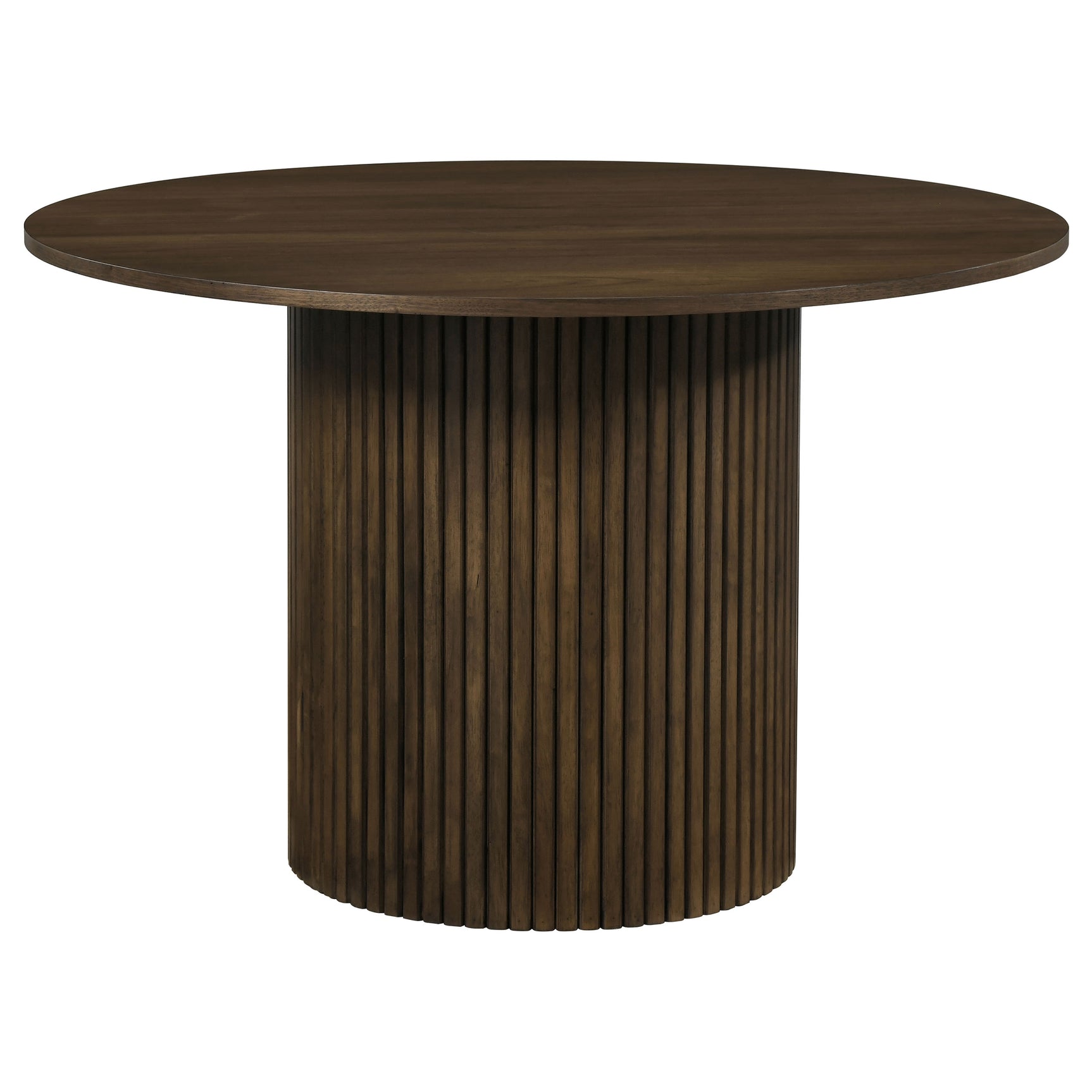 Hamlyn Walnut 5-piece Round Wood Dining Set - Ornate Home
