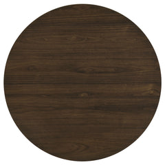 Hamlyn Walnut 5-piece Round Wood Dining Set - Ornate Home