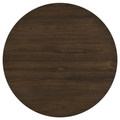 Hamlyn Walnut 5-piece Round Wood Dining Set - Ornate Home