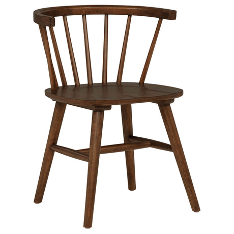Hamlyn Walnut 5-piece Round Wood Dining Set - Ornate Home