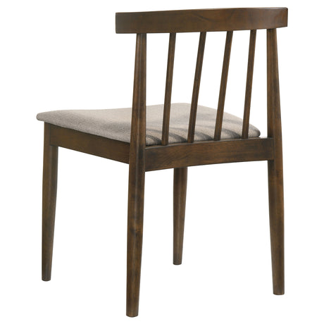 Hamlyn Wheat/Walnut 5-piece Round Wood Dining Set - Ornate Home