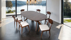 Hammel Walnut 7 Piece Dining Set - Ornate Home