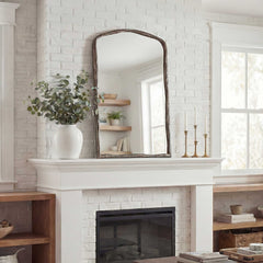 Hammered Antique Nickel Arch Mirror - Ornate Home