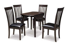 Hammis Dark Brown Dining Table and 4 Chairs - Ornate Home