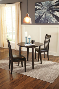 Hammis Dark Brown Dining Table with 2 Chairs - Ornate Home