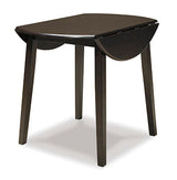 Hammis Dark Brown Drop Leaf Dining Table (Online Special Price) - Ornate Home