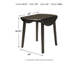 Hammis Dark Brown Drop Leaf Dining Table (Online Special Price) - Ornate Home