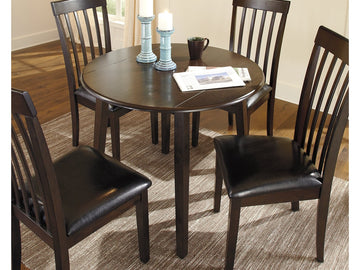 Hammis Dark Brown Drop Leaf Dining Table - Ornate Home