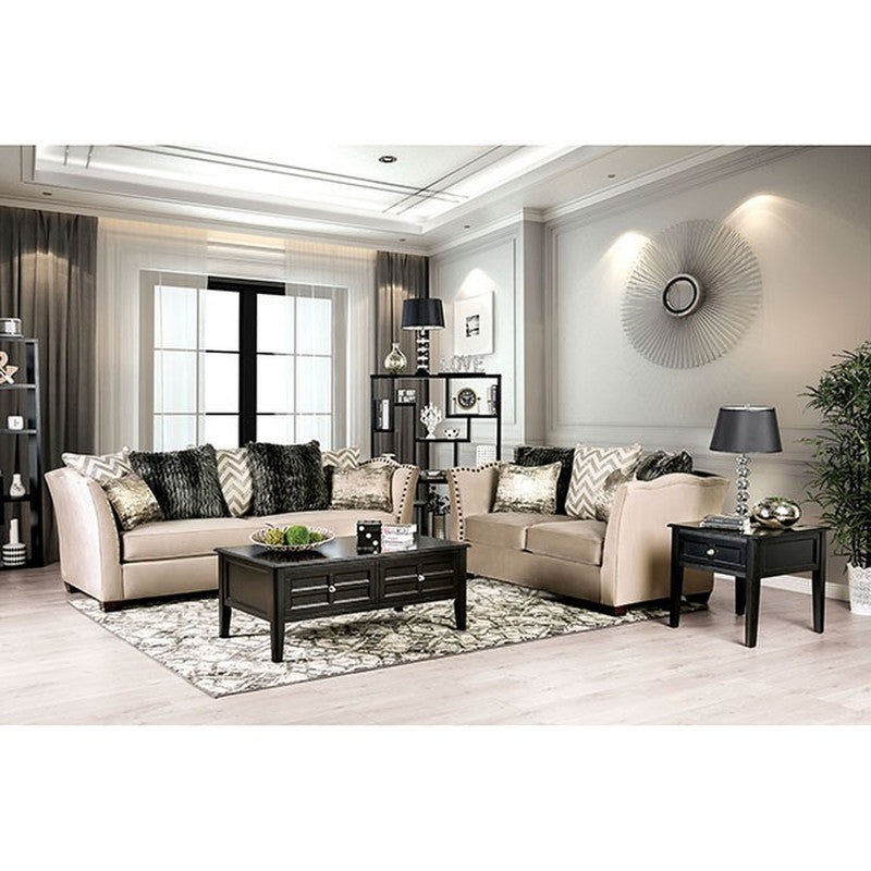 Hampden Beige Loveseat - Ornate Home