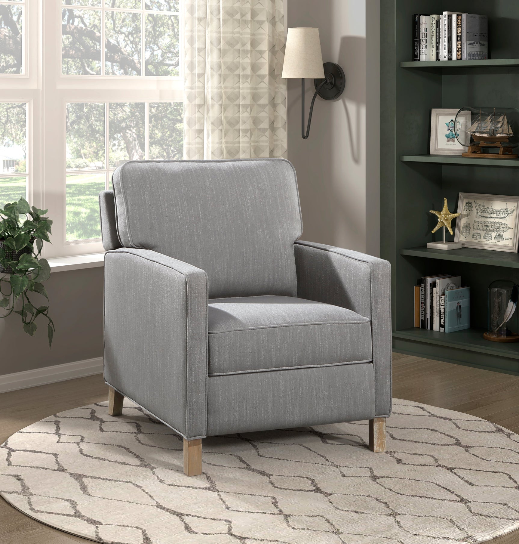 Hampstead Gray Reclining Chair - Ornate Home