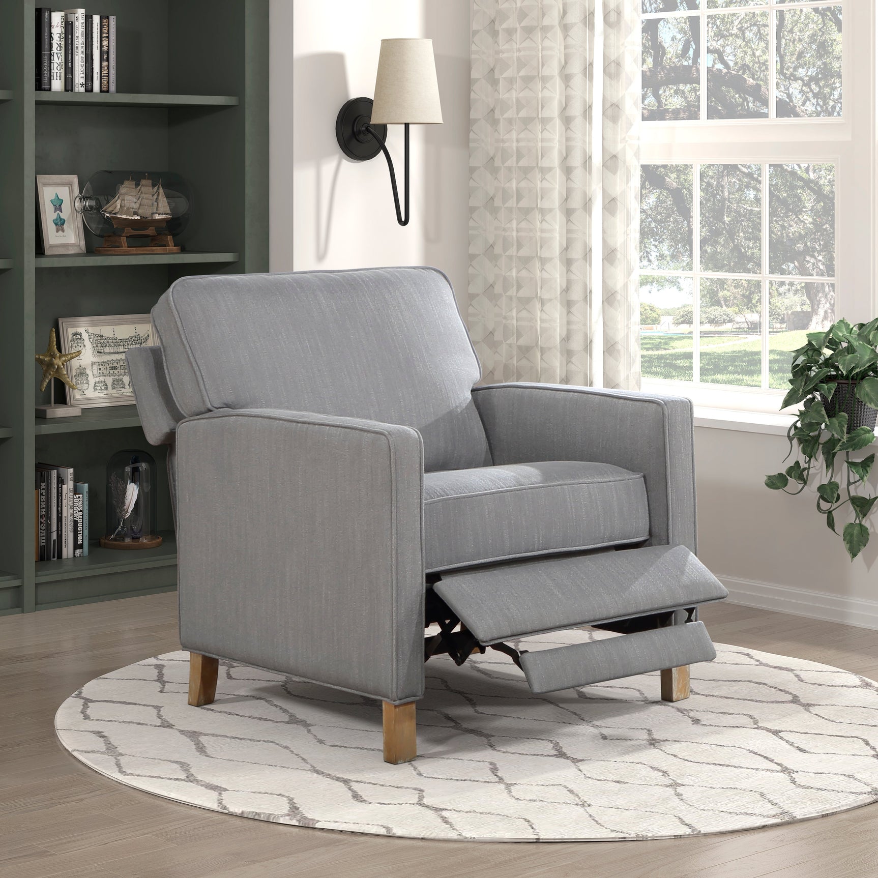 Hampstead Gray Reclining Chair - Ornate Home