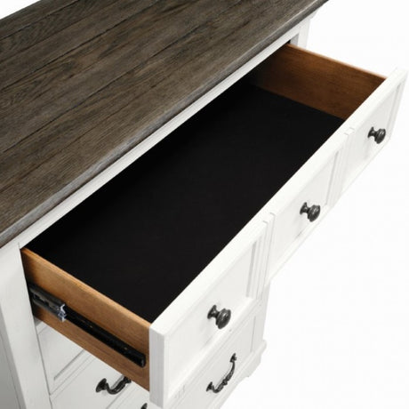 Hampstead White/Dark Brown Chest - Ornate Home