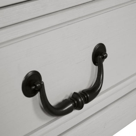 Hampstead White/Dark Brown Chest - Ornate Home