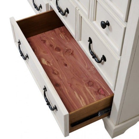 Hampstead White/Dark Brown Dresser - Ornate Home