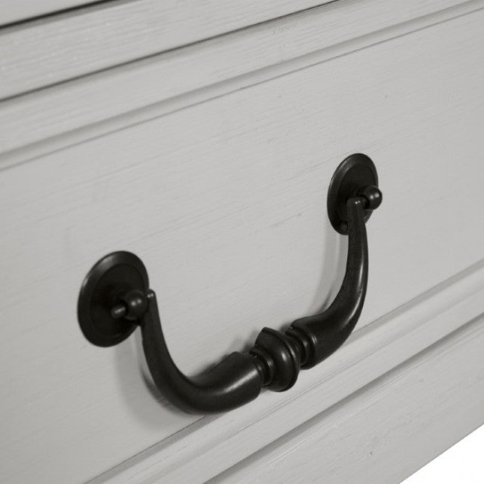 Hampstead White/Dark Brown Dresser - Ornate Home