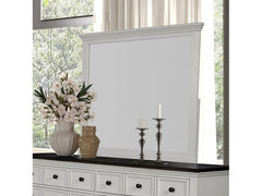 Hampstead White/Dark Brown Mirror - Ornate Home