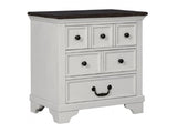 Hampstead White/Dark Brown Nightstand - Ornate Home