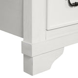 Hampstead White/Dark Brown Queen 5 Piece Bedroom Set w/2 Nightstands - Ornate Home