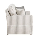 Hampstead White/Gray Loveseat - Ornate Home