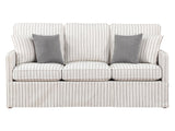 Hampstead White & Gray Stripe Sofa - Ornate Home