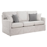 Hampstead White & Gray Stripe Sofa - Ornate Home