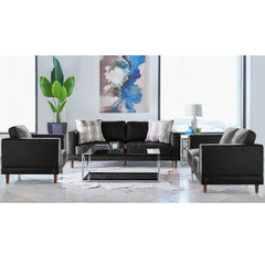Hampton Black 3-Piece Living Room Set