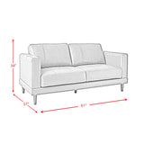 Hampton Black 3-Piece Living Room Set