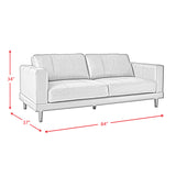 Hampton Black 3-Piece Living Room Set