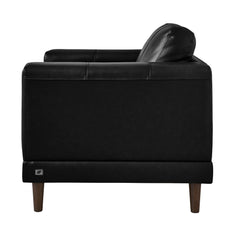 Hampton Fiero Black Chair (Top Grain/PVC) - Ornate Home