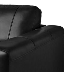 Hampton Fiero Black Chair (Top Grain/PVC) - Ornate Home