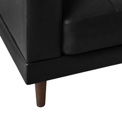 Hampton Fiero Black Chair (Top Grain/PVC) - Ornate Home