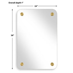 Hamrick Brass Frameless Mirror - Ornate Home