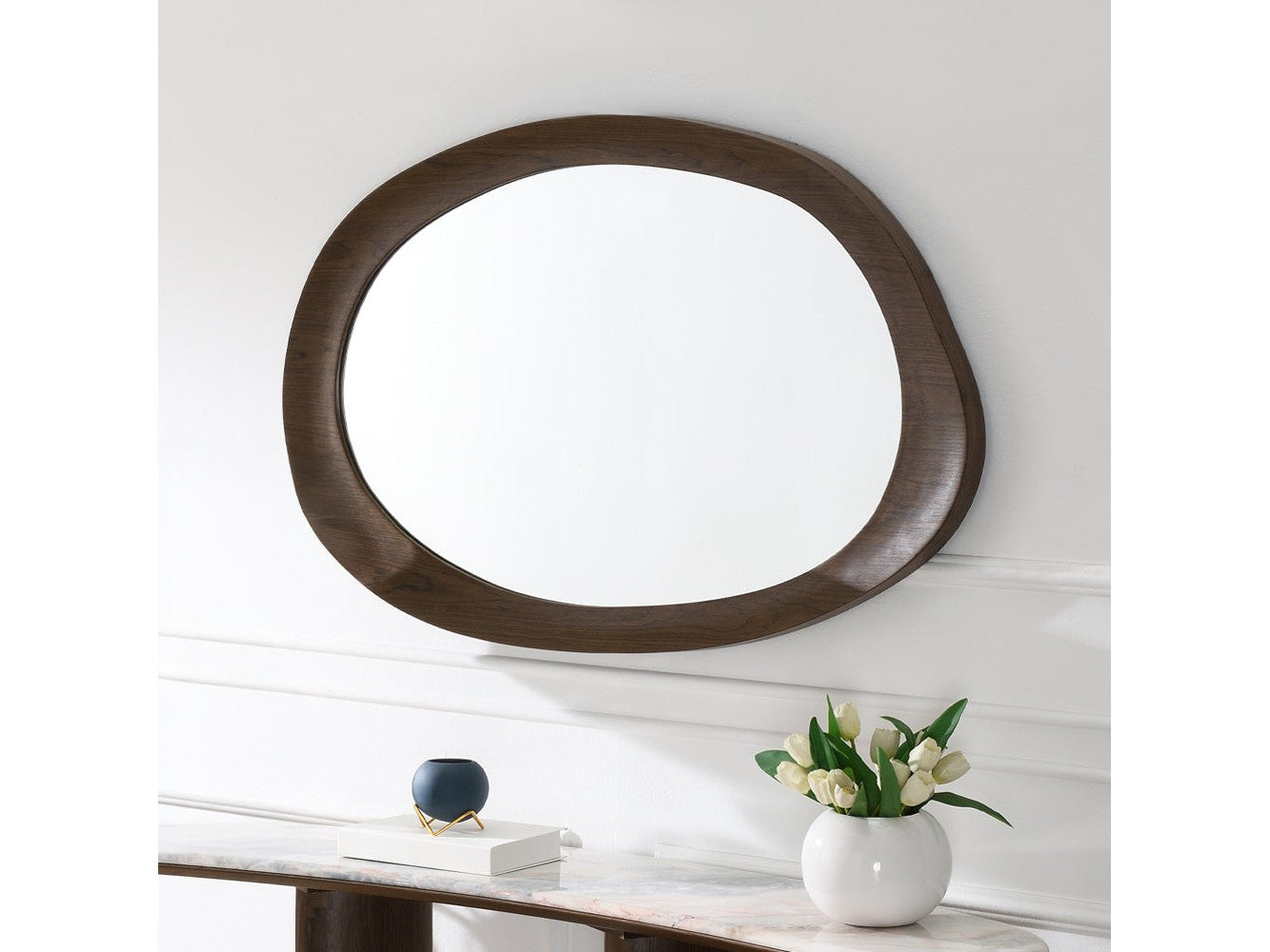 Hanale Brown Accent Mirror - Ornate Home