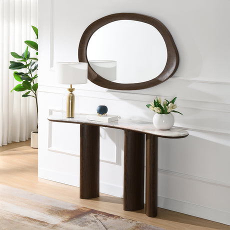 Hanale Brown Accent Mirror - Ornate Home