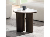 Hanale Natural Marble/Brown End Table - Ornate Home