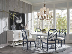 Hanalei Bay Nomad Snow/Cerulean Blue Side Chair (Set of 2) - Ornate Home