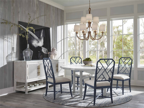 Hanalei Bay Nomad Snow/Cerulean Blue Side Chair (Set of 2) - Ornate Home